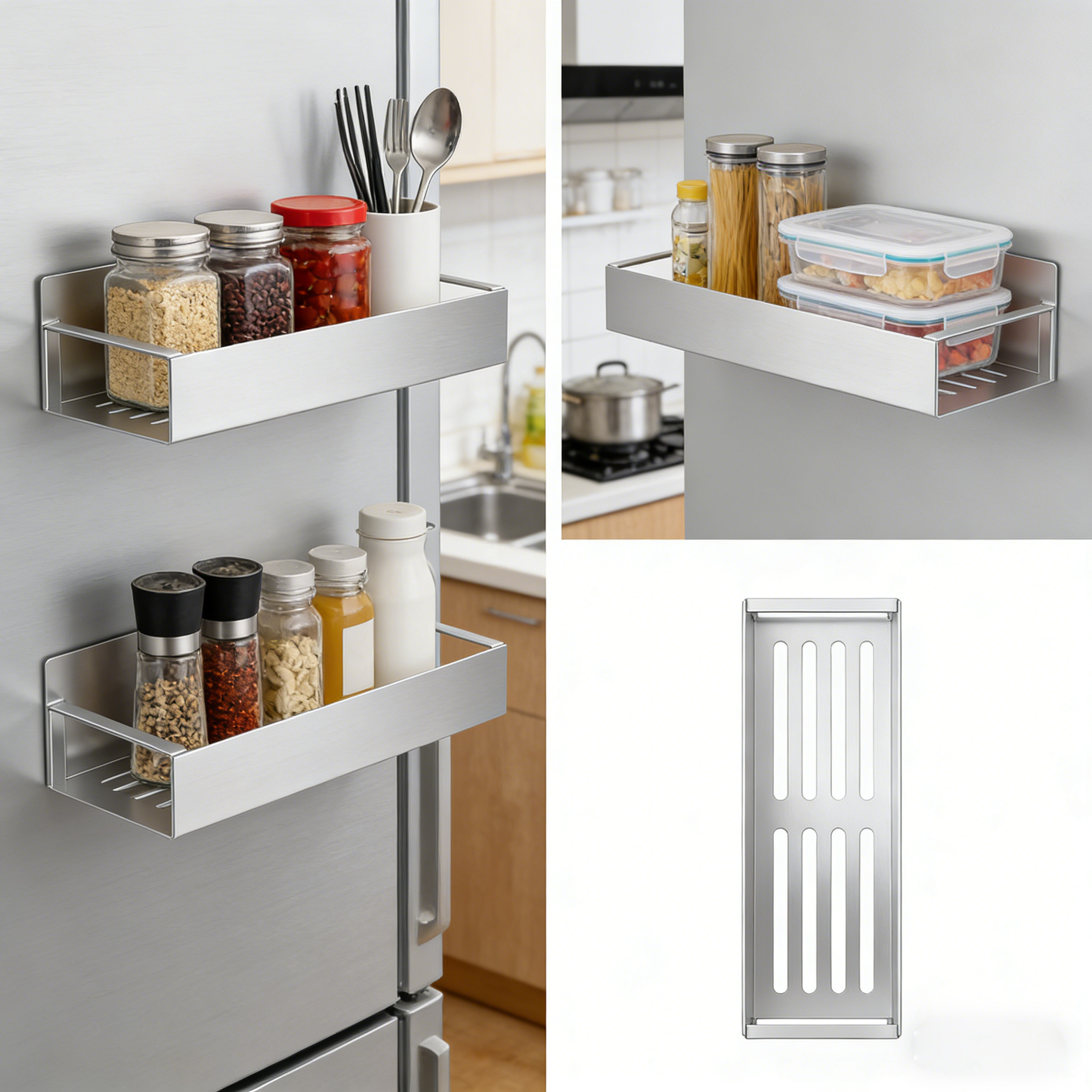 Movlive® Silver Magnetic Spice Shelf
