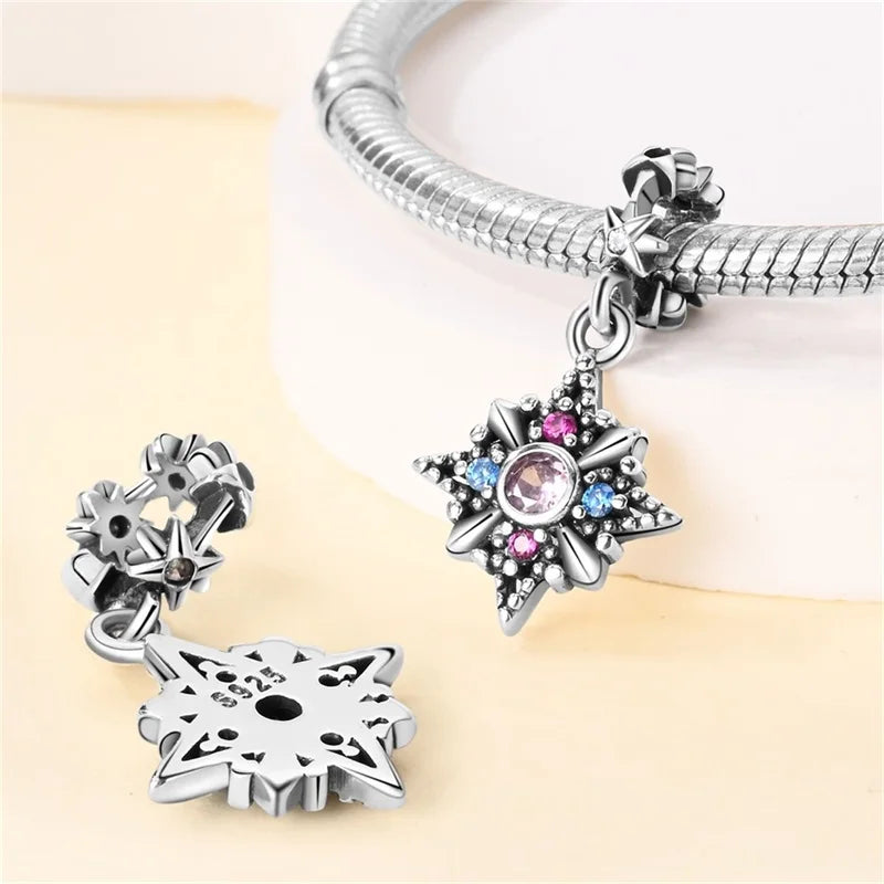 2024 Original New in Romantic Retro Classic Series Lotus Charm Beads Fits Pandach Bracelet Women 925 Silver Pendant Bead Jewelry