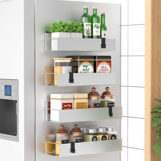 Movlive® Silver Collapsible Magnetic Spice Shelf