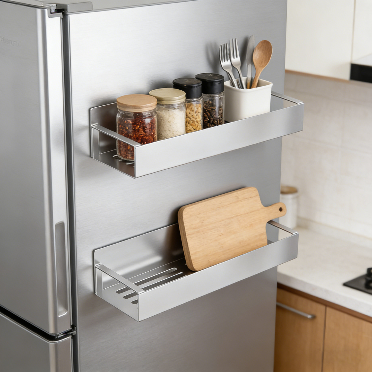 Movlive® Silver Magnetic Spice Shelf