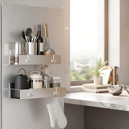 Movlive® Silver Magnetic Spice Shelf