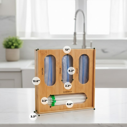 Movlive® Bamboo Plastic Bag Organizer for Drawer