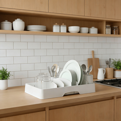 Movlive® Adjustable Kitchen Lid & Storage Organizer - Space-Saving Storage Solution for Cabinets and Drawers